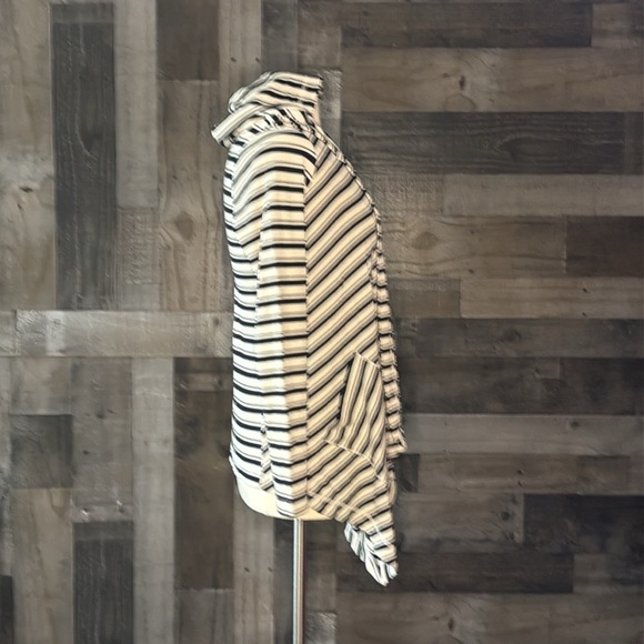 Anthropologie Splendid cascading cardigan small hoodie stripes whimsigoth fall - Picture 11 of 13